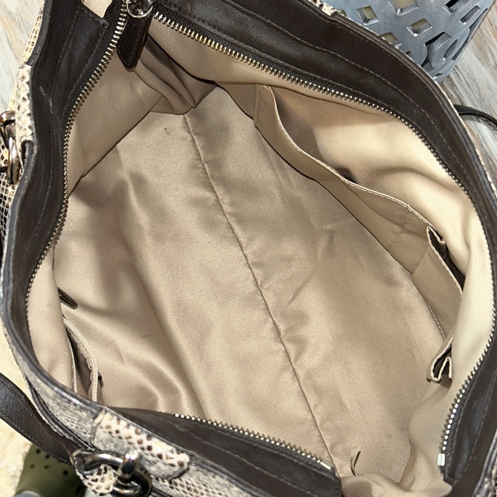 Coach Park Python Leather Carryall - image 4